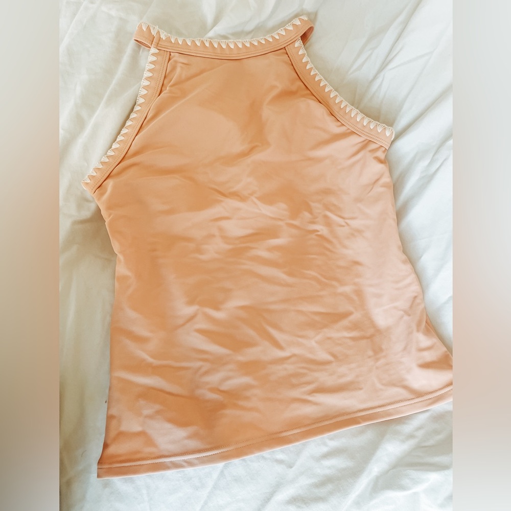 Blush Pink Long Swim Top
